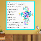 John 1:1-5 leinwanddruck (Insitu (Wohnzimmer))