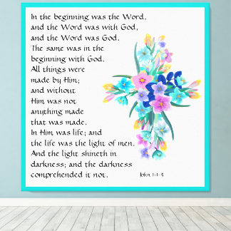 John 1:1-5 leinwanddruck