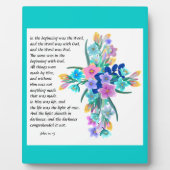 John 1:1-5 Plaque Fotoplatte (Vorderseite)