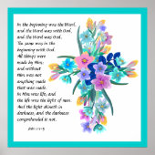 John 1:1-5 poster (Vorne)