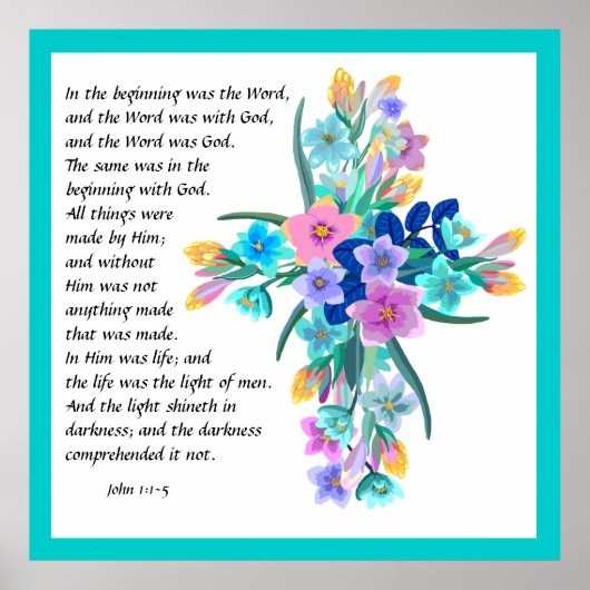 John 1:1-5 poster (Vorne)