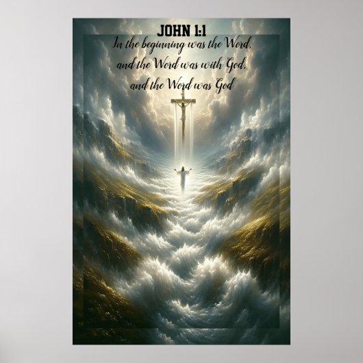John 1:1 Am Anfang war das Wort Poster (Vorne)
