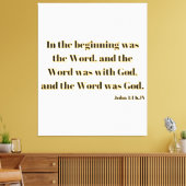 John 1:1 Bibelschrift KJV Leinwand Mauer Kunst (Insitu (Wohnzimmer))