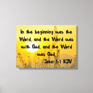John 1:1 Bible Verse Scripte KJV Leinwand Kunst