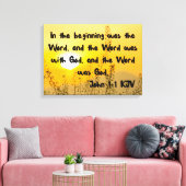 John 1:1 Bible Verse Scripte KJV Leinwand Kunst (Insitu (Wohnzimmer))