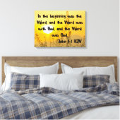 John 1:1 Bible Verse Scripte KJV Leinwand Kunst (Insitu (Schlafzimmer))