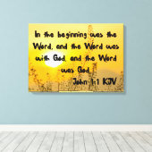 John 1:1 Bible Verse Scripte KJV Leinwand Kunst (Insitu (Holzboden))