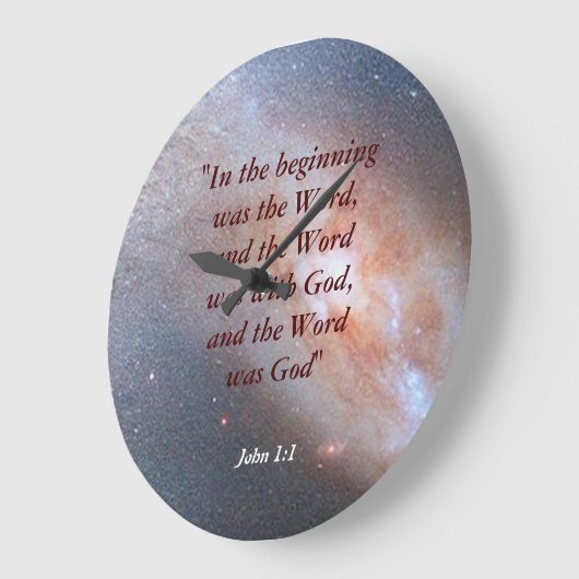 John 1:1 große wanduhr (Winkel)