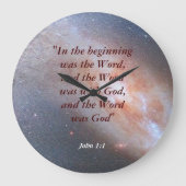 John 1:1 große wanduhr (Vorderseite)