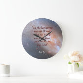 John 1:1 große wanduhr (Zuhause)