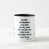 John 1:1 KJV Bible Verse Two-Tone Tasse (Zentrum)