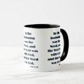 John 1:1 KJV Bible Verse Two-Tone Tasse (VorderseiteRechts)