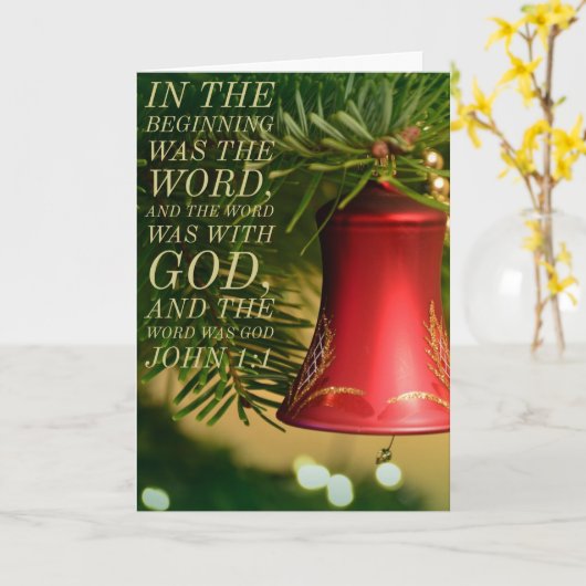 John 1:1 Weihnachtskarte Karte (Gelbe Blume)