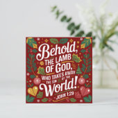 John 1:29 Das Lamm Gottes Christliche Weihnachten (Stehend Vorderseite)