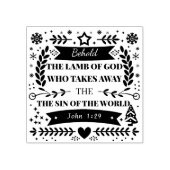John 1:29 Das Lamm Gottes Christliche Weihnachten Gummistempel (Prägung)