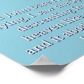 John 1:32 Dove Blue Christlich absteigend Poster (Ecke)