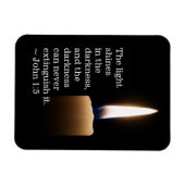 John 1:5 Das Licht leuchtet in der Finsternis Magnet (Horizontal)
