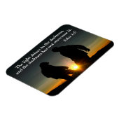 John 1:5 Das Licht strahlt in der Finsternis Magnet (Linke Seite)