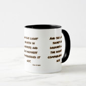 John 1:5 KJV Bible Verse Two-Tone Tasse (VorderseiteRechts)
