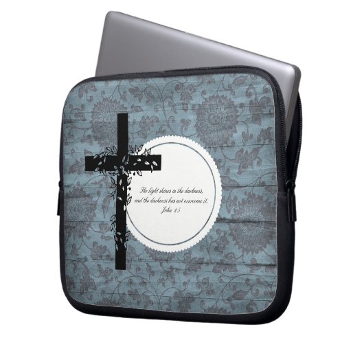 John 1:5 Notebook oder Netbook Carrier Sleeve (Vorderseite Links)