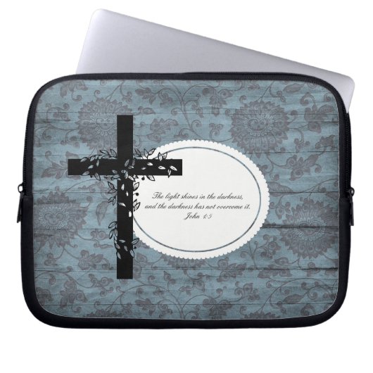 John 1:5 Notebook oder Netbook Carrier Sleeve (Vorderseite)