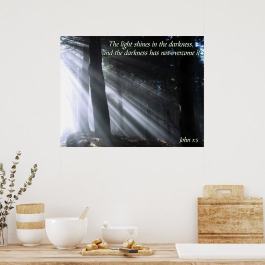 John 1:5 poster (Küche)