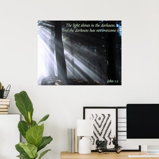 John 1:5 poster (Heimbüro)
