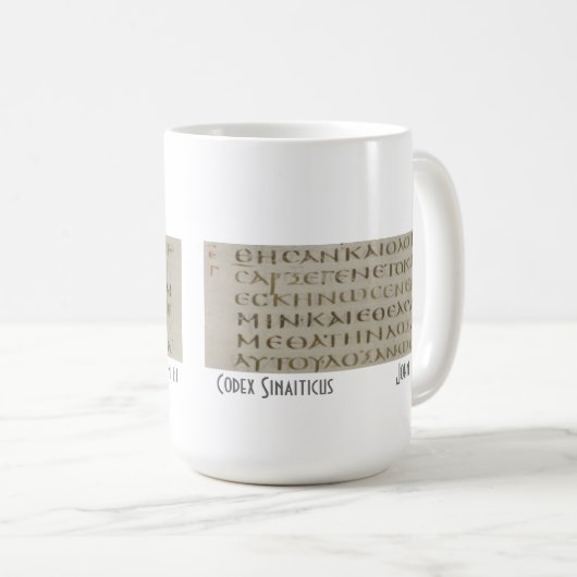 John 1 auf Griechen Kaffeetasse (VorderseiteRechts)