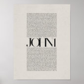 John 1, Bible Verse, Modern Bible, Scripture Wall  Poster (Vorne)