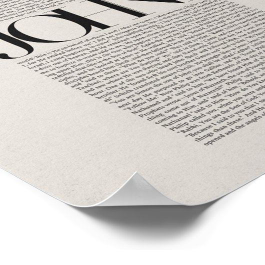 John 1 - Bible Verse Moderne Schrift Kunst Poster (Ecke)