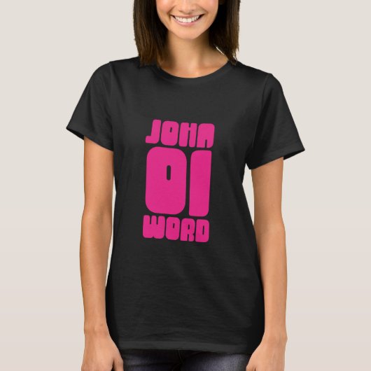 John 1 Word Bible Chapter Jersey Design T-Shirt (Vorderseite)