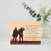 John 20:21 Wie der Vater mir geschickt hat, sende  Postkarte (Stehend Vorderseite)