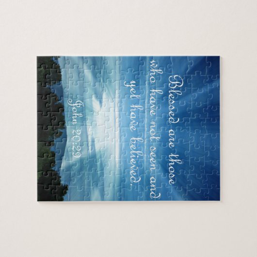 John 20:29 Selig sind diejenigen, die nicht gesehe Puzzle (Horizontal)