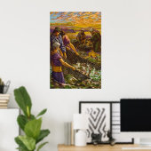 John 21:1-14 Die Fänge des 153 Fischplakats Poster (Heimbüro)