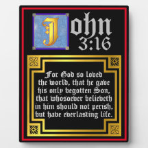 John 316 Blue Illuminated Letter Osterbiblische