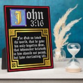 John 316 Blue Illuminated Letter Osterbiblische Fotoplatte (Seite)