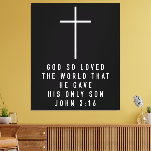 John 316 Fwall Art oder Gott So liebte die Weltbib Leinwanddruck (Insitu (Wohnzimmer))