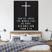 John 316 Fwall Art oder Gott So liebte die Weltbib Leinwanddruck (Insitu (Schlafzimmer))