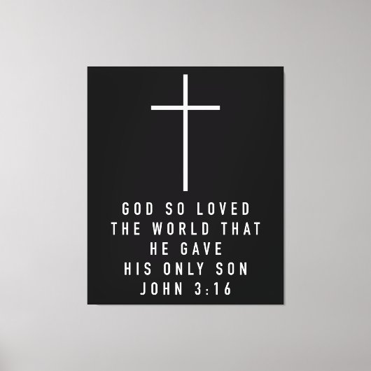 John 316 Fwall Art oder Gott So liebte die Weltbib Leinwanddruck (Vorderseite)