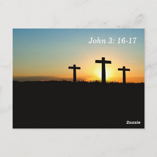 John 3:16-17 Für Gott so geliebte Bibelverse Erinn Postkarte (Rückseite)