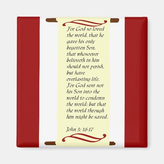 John 3:16-17 Magnet (Vorne)