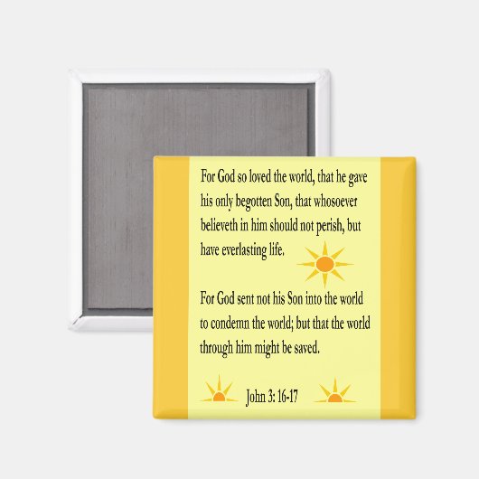 John 3:16-17 Magnet (Vorderseite/Rückseite)