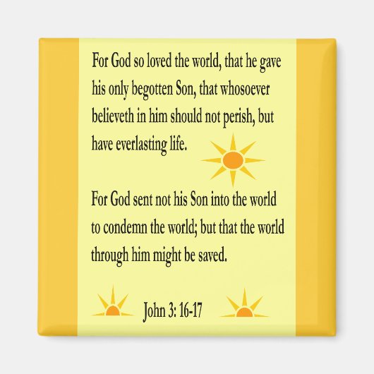 John 3:16-17 Magnet (Vorne)