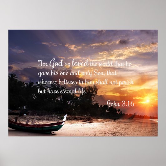 John 3:16 #1 NIV - Scripture Christlich Wall Art Poster (Vorne)