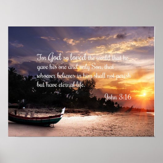 John 3:16 #1 NIV - Scripture Christlich Wall Art Poster (Vorne)