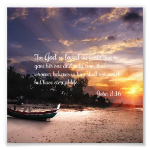 John-3:16 #1 NIV - Scripture-christliche Fotodruck