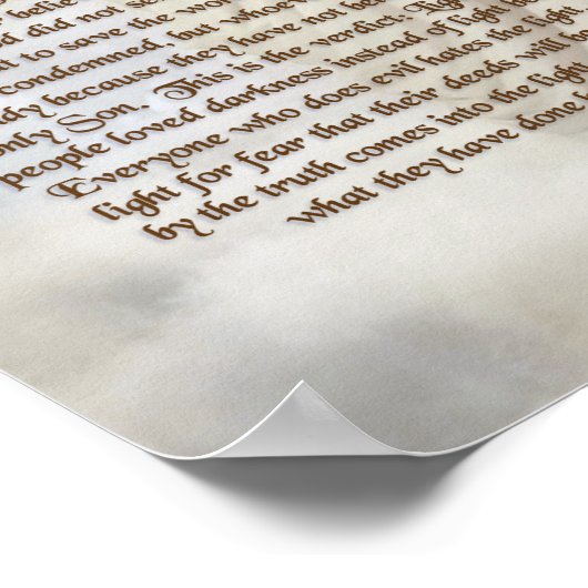 JOHN 3: 16-21 POSTER (Ecke)