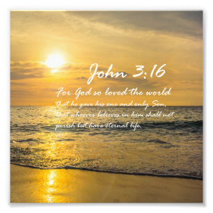 John-3:16 #2 NIV - Scripture-christliche Fotodruck