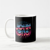 John 3_16 80er Retro Christlicher Glaube Design  Kaffeetasse (Links)