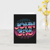 John 3_16 80er Retro Christlicher Glaube Design  Karte (Gelbe Blume)